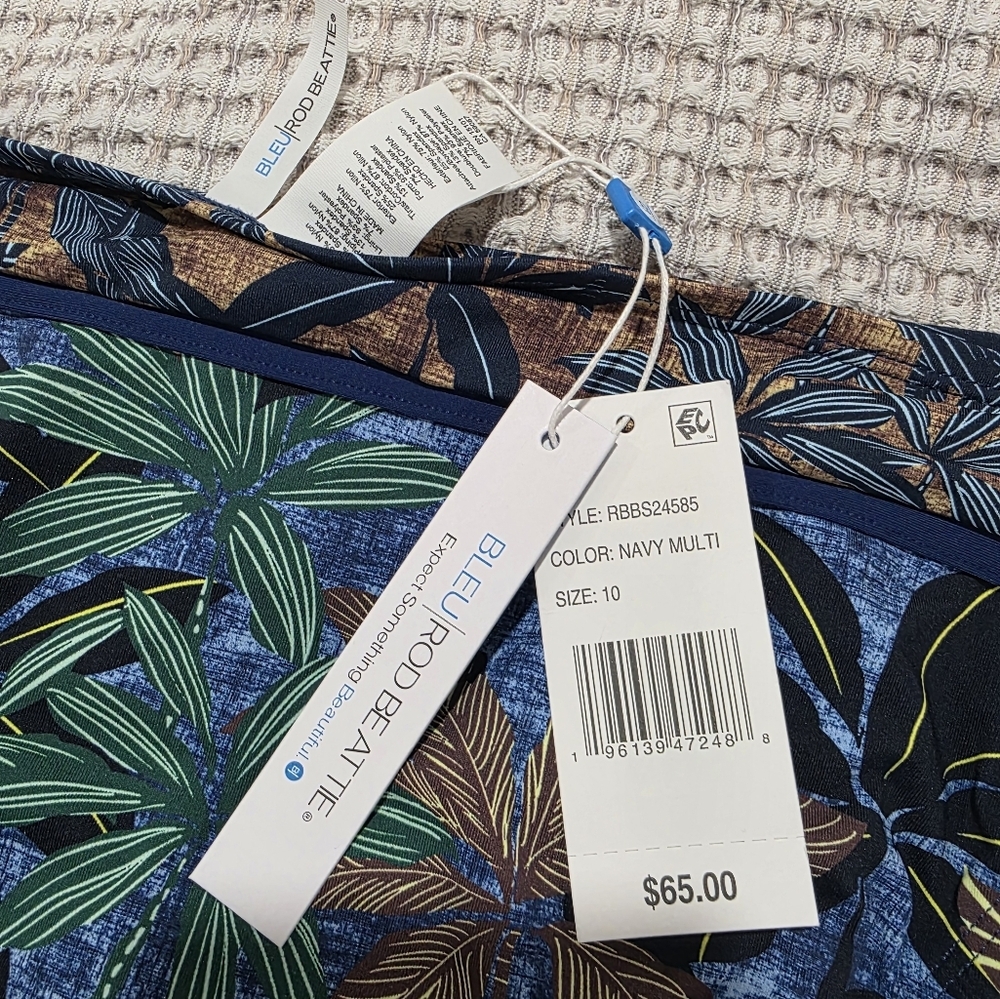 Bleu Rod Beattie By The Sea Vibrant Blue and Green with Side-Tie Details​ - Picture 5 of 5